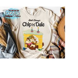 Disney Mickey And Friends Cute Walt Disney's Chip N Dale Snacks Retro Shirt, WDW Magic Kingdom Disneyland Trip Family Va