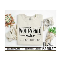 Volleyball Sister SVG PNG, Volleyball Mom Svg, Volleyball, Little Sister Svg, Sister Svg, Volleyball Team Svg, Heart Vol