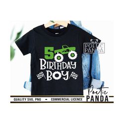 5th Birthday SVG PNG, My 5th Birthday, Birthday Boy Svg, 5th Birthday Svg, Birthday Shirt Svg, Birthday Cut File, Monste