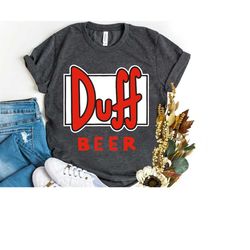 Funny The Simpsons Family Duff Beer V2 Shirt, Unisex T-shirt Family Birthday Gift Adult Kid Toddler Tee, Disneyland Vaca