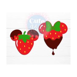 Mouse Head Strawberry SVG – Valentine's Day Decor svg cut files for cricut & eps, ai, png, pdf clipart. Vector graphics