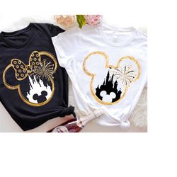 Mickey and Minnie Happy New Year 2024 Matching T-Shirt, Disney Couple 2024 Fireworks Party Sweatshirt, Disneyland Vacati