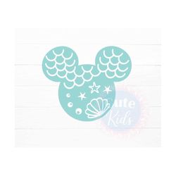 Mermaid Scales Mouse Head SVG – Sea Life 2021 T-shirts svg cut files for cricut & png, eps, pdf clipart. Vector graphics