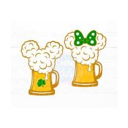 Patricks day beer mug SVG – Mouse Head St Patrick's Day Decor cut file for cricut & eps, ai, png, clipart. Vector graphi