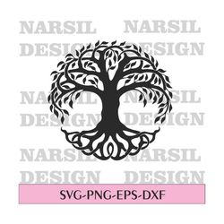 Tree Of Life SVG, Tree Svg ,Tree Of Life Png ,Tree Silhouette , Tree Cricut Svg PNG svg png eps dxf