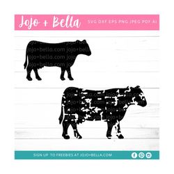 heifer svg - grunge heifer svg, grunge cow svg, heifer shirt decal - heifer shirt svg file - heifer svg - cow svg files