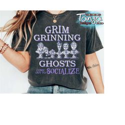 Disney Grim Grinning Ghosts Come Out To Socialize Haunted Mansion Shirt, Mickey's Not So Scary Party Tee, Disneyland Hal