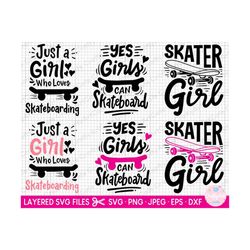 skater girl svg, skater girl png