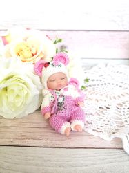 Miniature doll for gift - sleeping baby doll