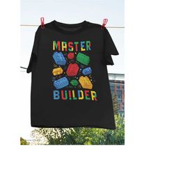 Brick Builder Funny Blocks Master Builder Vintage T-Shirt, Building Toy Shirt, Master Builder Shirt, Architect Shirt, Gi