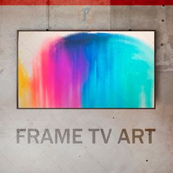 Samsung Frame TV Art Digital Download, Frame TV Art Abstraction, Frame TV art modern, rainbow, full-color, watercolor