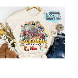 Disneyland California Adventure All Disney Characters Group Shot Shirt, WDW Trip Unisex T-shirt Family Birthday Gift Adu