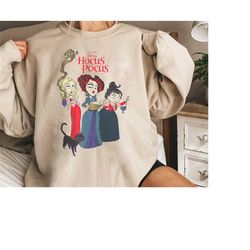 Retro Hocus Pocus Characters Sweatshirt, Binx Black Cat Billy Dani Sanderson Sisters Shirt, Disney Trip Tee, Disneyland