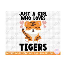 TIGER SVG just a girl who loves tigers