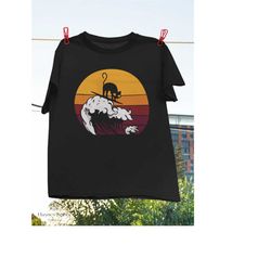 Black Cat Surfing Vintage T-Shirt, Pet Shirt, Cat Shirt, Kitty Shirt, Cat Surfing Shirt, Gift For Cat Lover, Cool Cat Sh