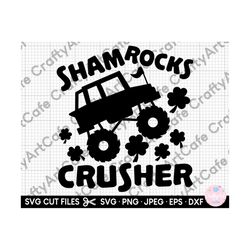 st patricks day monster truck svg files for cricut shirt for kids monster truck png files