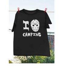 Friday The 13th Vintage T-Shirt, Friday The 13th Movie Shirt, Horror Movie Shirt, I Camping Shirt, Jason Voorhees Shirt,
