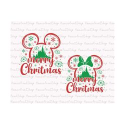 Bundle Merry Christmas SVG, Mouse Head Castle Svg, Christmas Couple, Xmas Holiday Svg, Mouse Castle Svg, Christmas Shirt