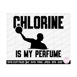 water polo design svg png cricut chlorine is my perfume