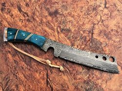 Beautiful Hand Made Damascus Steel Full Tang Knife gift for him gift for her