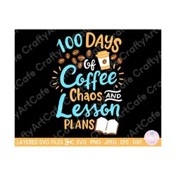 100 days of school teacher svg 100th day of school svg for shirts for cricut png jpg cut files layered