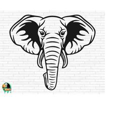Elephant Head SVG, Elephant Svg, Elephant Face Svg, Elephant Png, Elephant Vector Svg, Elephant Clipart, Cut Files, Cric