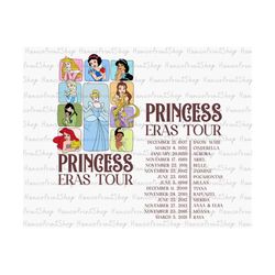 Princess Tour Svg, Princess Svg, Girl Trip Svg, Princess Birthday Svg, Princess Characters Shirt, Vintage Princess Royal