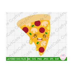 pizza svg cut file cricut pizza png pizza clipart kawaii pizza cute pizza pizza illustration