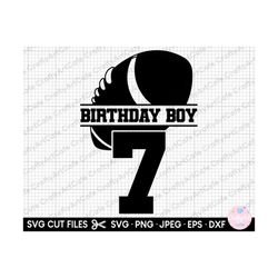 7th birthday football player svg for cricut and sublimination svg png eps dxf