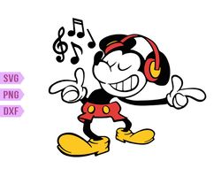Disney Mickey Headphones SVG, Mickey DJ, Mickey Music SVG, Mickey Svg