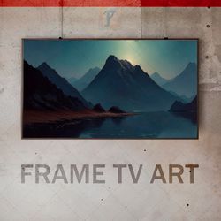 Samsung Frame TV Art Digital Download, Frame TV Landscape Painting , Frame TV Early Sunrise, Mystical Landscape, Dark
