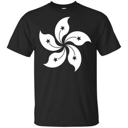 Hong Kong Flag T-Shirt Five Petal Orchid Tree Graphic Tee