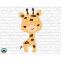 cute baby giraffe svg, baby giraffe svg, giraffe cut file, giraffe svg, giraffe clipart, cute giraffe, cricut, silhouett