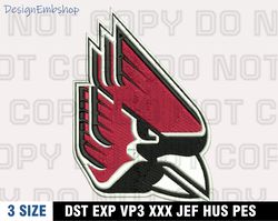 Ball State Cardinals Embroidery Designs, NCAA Logo Embroidery Files, Machine Embroidery Pattern
