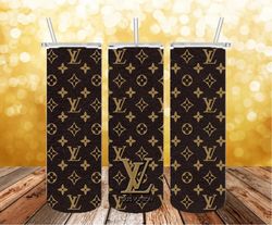 Louis Vuitton PNG, 3D Tumbler Wrap, Straight Tumbler PNG Design 20oz/ 30oz Tumbler PNG, Instant download