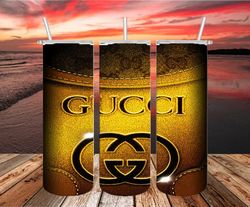 Gucci PNG, Logo Brand Tumbler PNG, 3D Tumbler Wrap, Straight Tumbler PNG Design 20oz/ 30oz Tumbler PNG, Instant download