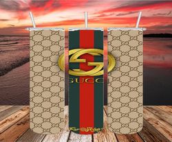 Gucci PNG, Logo Brand Tumbler PNG, 3D Tumbler Wrap, Straight Tumbler PNG Design 20oz/ 30oz Tumbler PNG, Instant download