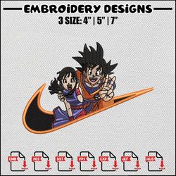 Goku chichi embroidery design, Dragonball embroidery, Nike design, Anime embroidery, Embroidery shirt, Digital download