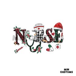 Vintage Nurse Cozy Christmas PNG Sublimation Design