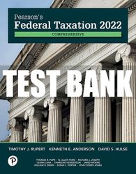 test bank for pearson's federal taxation 2022 comprehensive 35th edition all chapterstest bank for pearson's federal tax