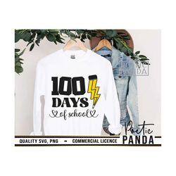 100 Days Of School SVG PNG, Funny Svg, Kindergarten Svg, Retro Svg, 100th Day Of School, Teacher Shirt Svg, 100 Days Svg