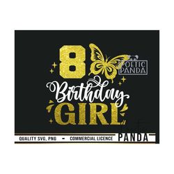 8th Birthday Svg, Birthday Shirt Svg, Birthday Girl Svg, 8th Party Svg, 8th Birthday Png, Eight Svg, Eighth Birthday Svg