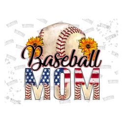 american baseball mom sublimation design, baseball mom png, sunflowers baseball mom png, sports and mom png, usa flag pn