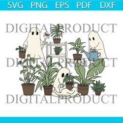 Ghost Plant Lady Spooky Gardener SVG