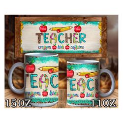 Teacher Crayons Kids Caffeine Mug Sublimation Png, Teacher Design Png, Teacher Png, Teacher Sublimation Png,Teacher Mug