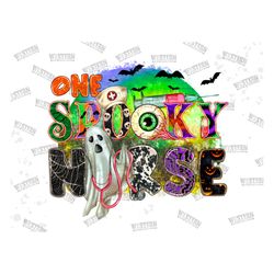 One Spooky Nurse Halloween Png Sublimation Design,Nurse Clipart, Halloween Vibes Png, Nurse Png, Halloween Png,Ghost Png