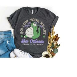Disney Princess And The Frog Louis Follow Your Heart Retro Shirt, Magic Kingdom Unisex T-shirt Family Birthday Gift Adul