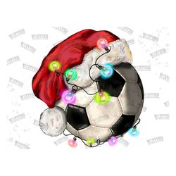 Christmas Soccer Ball Sublimation Png, Soccer Ball With Santa Hat PNG , Soccer Png, Merry Christmas Png,Christmas Soccer