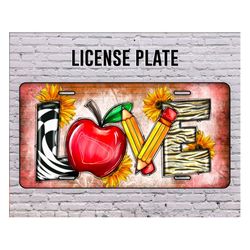 Love Teacher License Plate Png, Teacher License Plate Png, Love License Plate Png, Leopard Apple License Plate Png, Subl