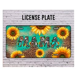 Mama Turquoise Glitter License Plate,Western Mama License Plate Png, Western License Plate Png, Mama Png,Sunflower Png,